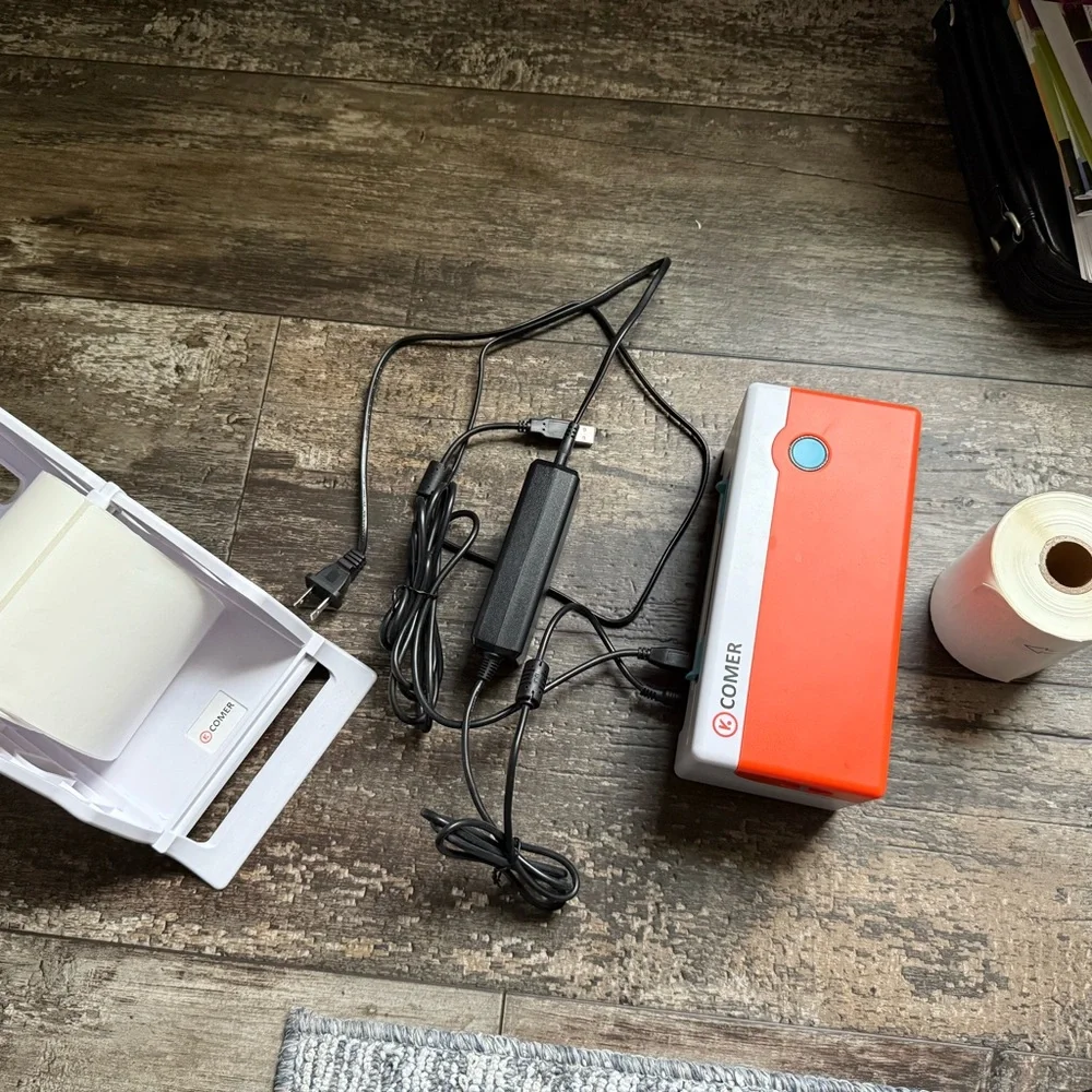 Sleek White and Orange Gadget for Versatile Use